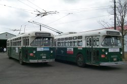 Our 2 Chicago Marmons on 03/29/2003 - Commemorating the 30th Anniversary of the Demise of the Chicago Trolley Coach System.